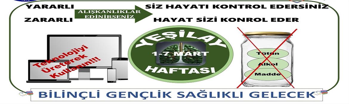 1-7 Mart Yeşilay Haftası 2026